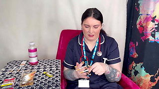 Nurse Ffw Smokes Multiple Cigarettes at Same Time