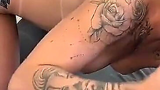 Young Tattooed Girl Loves Taking Two Dicks in Her Pussy at the Same Time.
