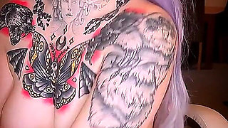 Gothic Maid Gives Sloppypovtitwank and Uses Fuckmachine