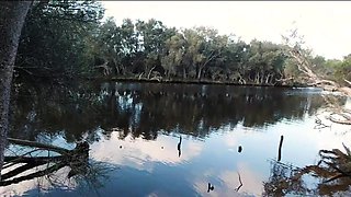 Busty Czech amateur fucks outdoor in public