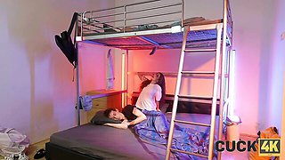 Crazy cuckold fuck with a long-legged girlfriend Nicole Black