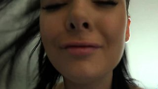 Real party amateur teen sucking cock POV in public