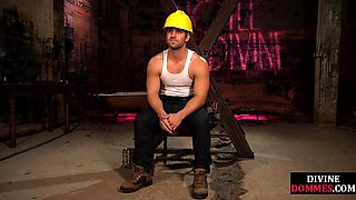 Femdom in latex ass toying pathetic incel