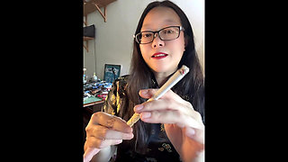 Chainsmoking Asian Confessions: Smoking 3 Cigarettes in Sexy Silk Cheongsam and Long Cigarette Holder