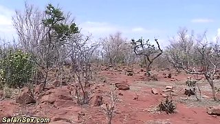 African Threesome Orgy - Ebony Gangbang Fuck Outdoor