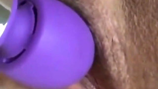 Stimulating My Clit with Wand Vibrator Moaning Intense Orgasms