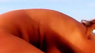Men fuck sexy blonde teen Nicole Pearl on beach