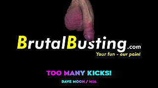 Too Many Kicks! Iron Shoes Turn His Testicles Into Ovaries! - Dave Moon - Mia - Bbusting (ballbusting)