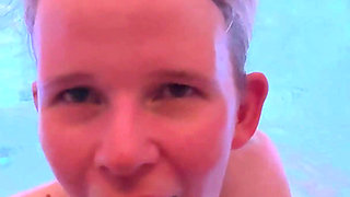 Blonde Teen Blows Cock in the Whirlpool! Horny Facial for the Slut!