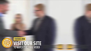 Cuck4k. grey-haired cuckold doesn't disturb his wifey with Huge Breasts from cheating