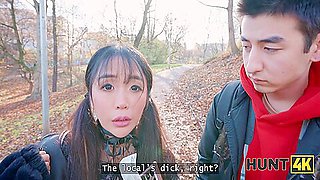 Petite Japanese Tourist Sakura Jumped On A Strangers Cock In Front Of Her Bf