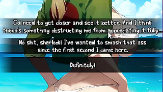 The date with Tsunade on the beach. Topless of Naruto's biggest natural tits.