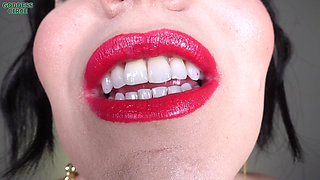 Beautiful Girl Smokes a Cigar - Ugly but Hot Lipstick