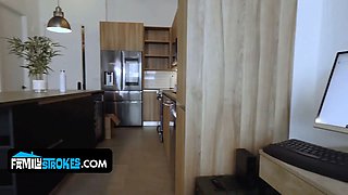 Brazilian teenager stepdaughter entices her stepdaddy with her tight figure