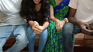 Spouses Swapping, Close Friends' Wives First Time Four-way Sex Hindi Porn