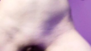 A super sexy blonde with big boobs and masturbating with a v