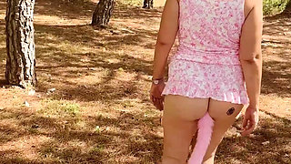 Buttplug Micro Dress Submissive Collar in the Forest