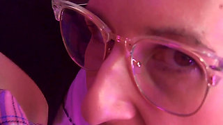 Hottest MILF Licking His Chastity Balls and Cock - Moaning Like a Bitch!