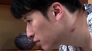 Small tit tan amateur gives a blowjob