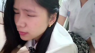 Pretty Petite Asian Student Enjoyed Wild Sex With Her Step-bro Instead Of Going To College
