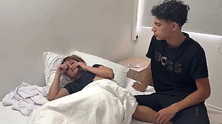 My stepmom is on call with her husband and I take the opportunity to give her a good fuck in the ass and cum in her pussy.