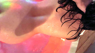 Young French Couple Playing Inthe Bath