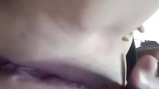 playing my pussy after lunch