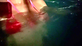 Artemisia Love Sexy Micro Bikini in the Jacuzzi Late at Night