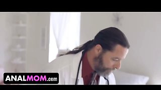 Analmom - naughty doctor gives lonely hot cougar boob and ass fucking examination when her hubby is not home