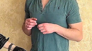 Leather Goddess Whipping & Breast Sucking Punishment POV