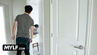 Appalled stepmother catches her stepson touching himself while his sister in law dances on the couch - mylf