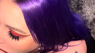 POV blowjob amateur eurobabe in red devil lingerie
