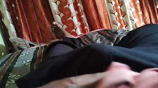 Hand job play the big dick by hard