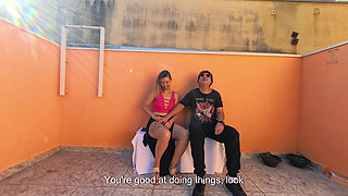 Blind man has a lucky day while resting in a public place.