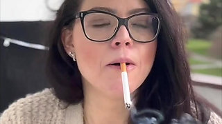 Smoking Cigarettes in Glasses