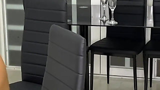 Voluptuous Brunette Latina Arrives Very Hot After Fun Night