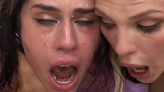 April Bigass and Lexistar Go 4on2 Rough DP Dvp Dap with Pussy Fisting and Squirt