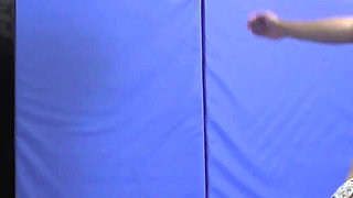 Petite with Power Kiara Star Dominates Male in Wrestling