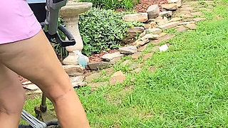 Gaping Wet Yardwork Cunt