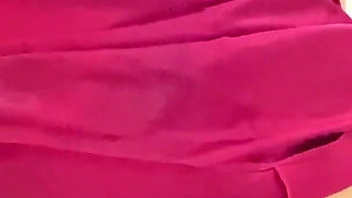 Beautiful Stepsister with Magnifique Big Tits and Big Ass Seduced Stepbrother by Wearing Sexy Red Silk Night Dress