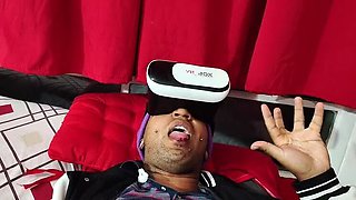 StepMom Gets Fucked by Guy with VR Glasses After He Catches Her Masturbating