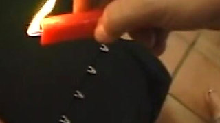 Humiliating candle dripping