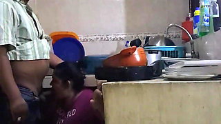 Fucking and Sucking with the Employee in the Kitchen