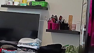 Sexy Brunette Doing Naked Chores Around the House.