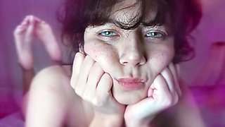 DolceNicoletta's Pink Tight Pussy Fucked Deep with Big Dildo - Green Eyes & Close Up Orgasm