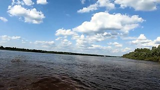 Big-Ass Blonde's Naked Walk on a Paddleboard