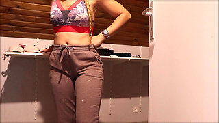 Her landlord steals her panties!