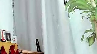 Big Tits Tranny Jerking her Big Hard Cock