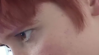 Garage Lesbians on the Car Hood - Curvy Short-haired Redhead Licks the Blonde Mechanic