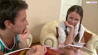 Liza Shay Cute Teen Anal Fuck - She Wants It Now Instead of Study